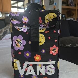Vans Black Floral and Smiley Face Lunch Bag